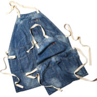 Kid Adult Blue Denim Bib Apron