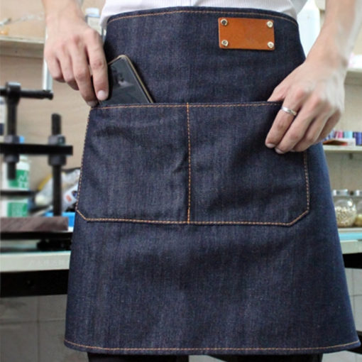 Tablier en demi-longueur en toile de denim