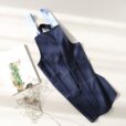 Long Blue Brown Gray Cotton Linen Apron