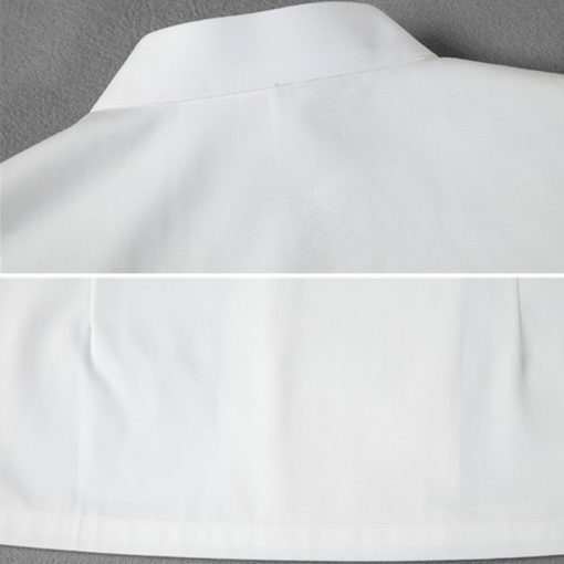Chemisier à manches courtes noir et blanc en polyester coton pour femme