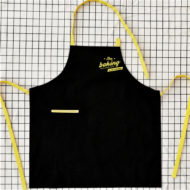 Black Long Canvas Apron