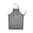 Gray Denim Leather Strap Apron