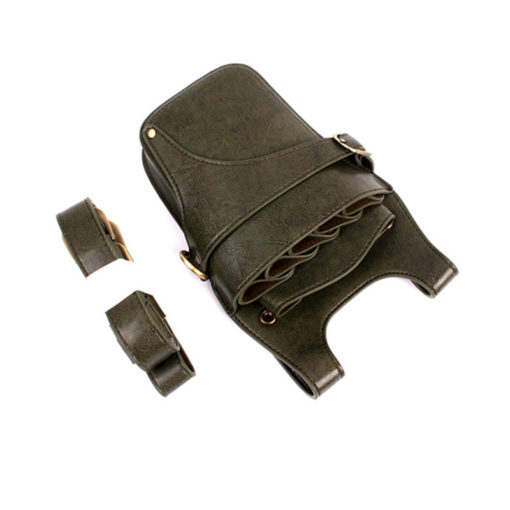 Holster de barbier en cuir Vert Marron et Noir