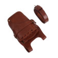 Groen Bruin Zwart Kappers Leren Holster