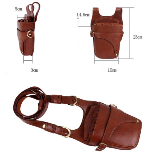 Groen Bruin Zwart Kappers Leren Holster