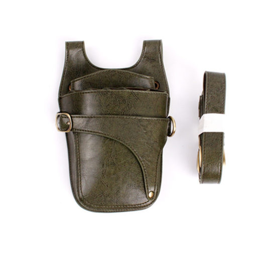 Holster de barbier en cuir Vert Marron et Noir