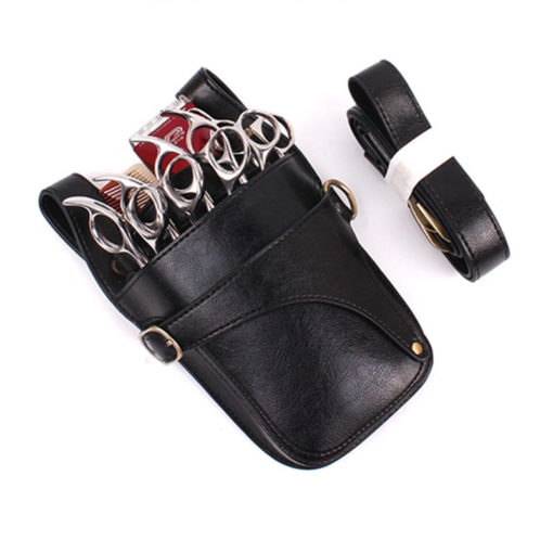 Holster de barbier en cuir Vert Marron et Noir