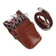 Holster de barbier en cuir Vert Marron et Noir