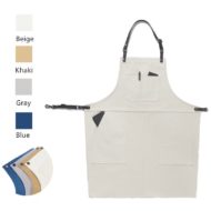 4 Colors Canvas Bib Apron Leather Straps