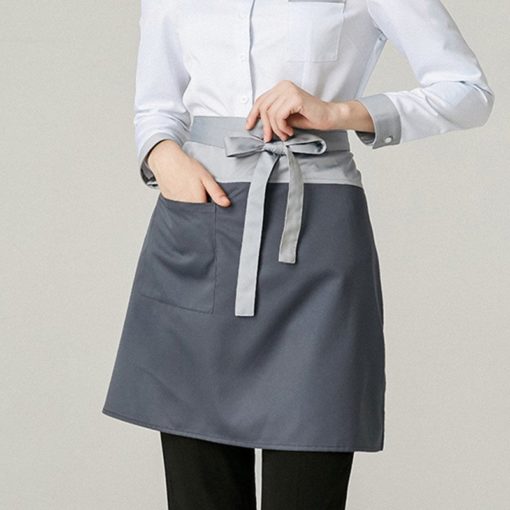 Tablier de taille en polyester coton gris