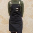 Black Khaki Brown Canvas Apron Crossback Straps