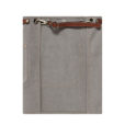 Canvas Denim Schort met Leren Banden