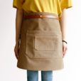 Denim Canvas Tailleschort met Leren Banden