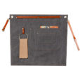 Denim Canvas Tailleschort met Leren Banden