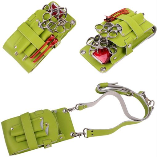 Khaki Rood Zwart Kappers- en Kapster Lederen Holster