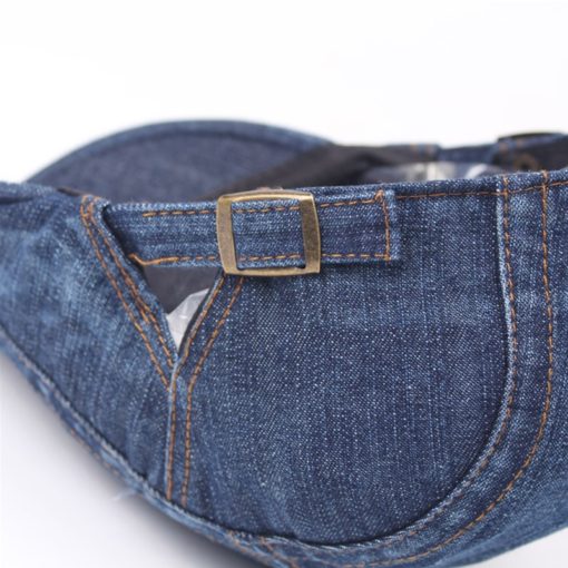 Unisex Verstelbare Blauwe Denim Baret