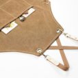 Kinder Khaki Canvas Schort met Kruislings Katoenen Banden