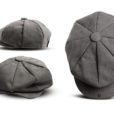 Chapeau kaki Casquette grise Béret en toile bleue