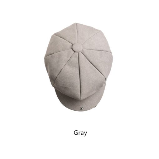 Khaki hoed Grijze pet Blauwe canvas Baret