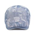 Zwarte katoenen hoed Blauwe denim baret