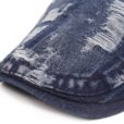 Zwarte katoenen hoed Blauwe denim baret