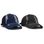 Chapeau de baseball en denim bleu Casquette noire