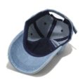 Blauwe denim baseballpet Zwarte hoed