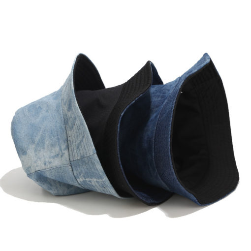 Denim Bucket Hat Vissershoed Strand Zonnekap