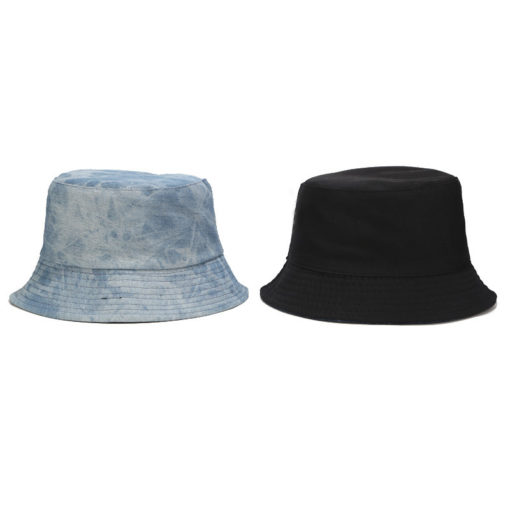 Denim Bucket Hat Vissershoed Strand Zonnekap