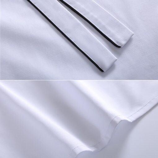 Tablier de taille en polyester-coton noir et blanc