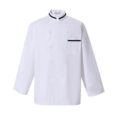 Witte Chefjas met Lange Mouwen van Polyester Katoen