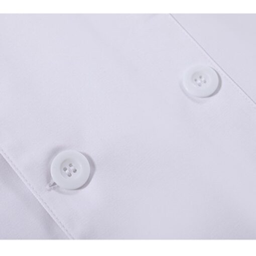 Veste de chef blanche à manches longues en polyester coton