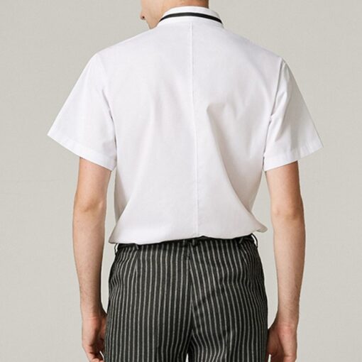 Wit Polyester Katoenen Kortemouwen Chef Shirt