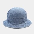 Chapeau seau en denim bleu Chapeau rond noir pour le soleil