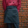 Zwart wit polyester-katoenen tailleschort Culinair Uniform