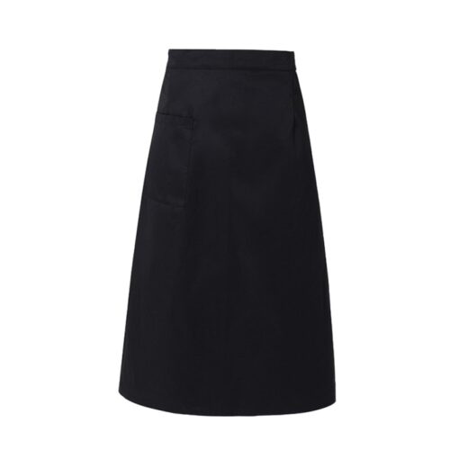 Tablier de taille noir et blanc en polyester coton Uniforme culinaire