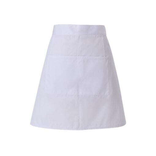 Tablier de taille noir et blanc en polyester coton Uniforme culinaire