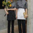 Zwart wit polyester-katoenen tailleschort Culinair Uniform