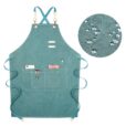 Tablier en toile imperméable avec bretelles croisées en coton