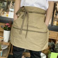 Khaki Canvas Tailleschort Bruin Culinaire Uniform