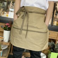 Tablier de taille en toile kaki Uniforme culinaire marron