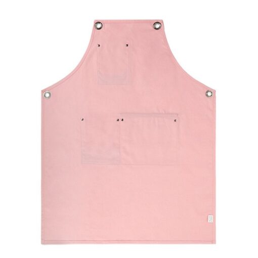 Tablier en coton Rose Gris et Bleu avec des bretelles croisées