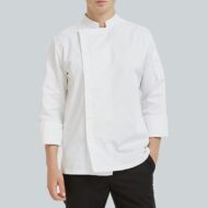 Chemise de chef à manches longues en polyester coton