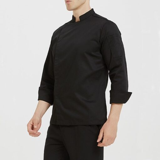 Chemise de chef à manches longues en polyester coton