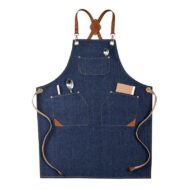 Blauw Denim Schort met Kruislings Achterstuk