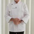 Chemise blanche à manches longues pour chef pâtissier Uniforme