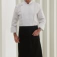 Wit lang mouwen chef-kok overhemd en uniform