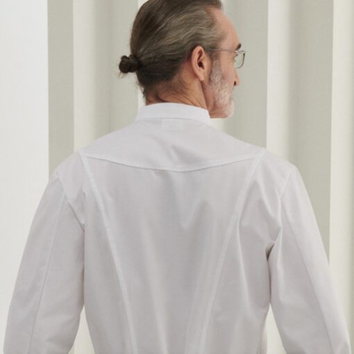 Chemise blanche à manches longues pour chef pâtissier Uniforme