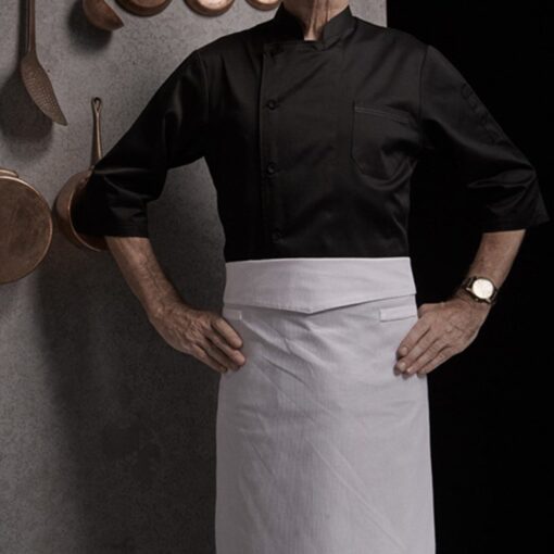 Chemise de chef en polyester coton Uniforme culinaire