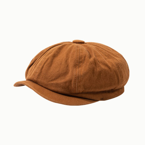 Beret en coton marron Chapeau de soleil bleu